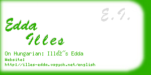 edda illes business card